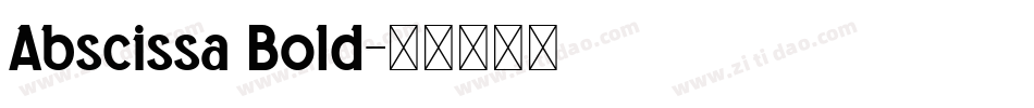 Abscissa Bold字体转换